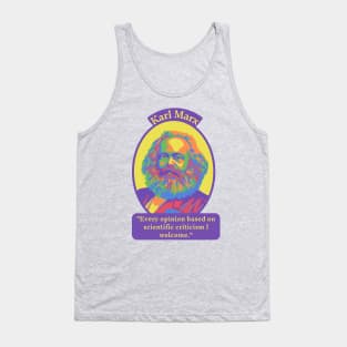 Karl Marx Portrait and Quote Tank Top